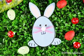 I used a pom pom for this bunny which i show you how to do in the video tutorial. Printable Egg Shaped Easter Bunny Card Diy Crafts