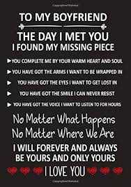 Finding the reward is equally fulfilling. To My Boyfriend The Day I Met You I Found My Missing Piece Notebook Journal Cute Valentine S Day Gift For Boyfriend From Girlfriend Couple Romance Christmas Birthday Gift For Him Publisher Love Omi