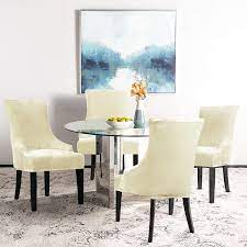 Same day delivery to 60601. Buy Lellen Velvet Stretch Wingback Chair Cover Slipcover Reusable Arm Chair Protector Cover For Dining Room Banquet Home Decor Etc Machine Washable Hand Washable Set Of 2 Cream Online In Vietnam B07yxnkhx2