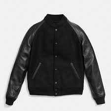 Black And White Baseball Jacket Wool Leather Baseball Jacket Leather Baseball Jacket Leather Varsity Jackets Jackets Men Fashion