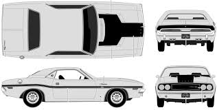 Black And White Dodge Challenger Clipart Dodge Challenger Blueprint Dodge Challenger 1970 Dodge Challenger Dodge