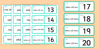 Each whanāu would have a place where they would go because the bees would always. Maori Numbers 1 20 Loop Cards