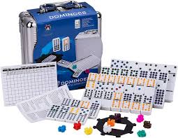 Mexican train is a twist on a domino game. Buy Doublefan Mexican Train Dominoes Game Set Mexican Train Domino Double 12 Dominoes Set 91 Tiles With Aluminum Case 2 4 Player Online In Indonesia B07zbrttgx