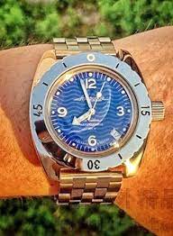 俄罗斯军表游泳潜水东方两栖蛙人自动机械表200米防水运动蓝水鬼42mm bracelet watch two tone watch accessories