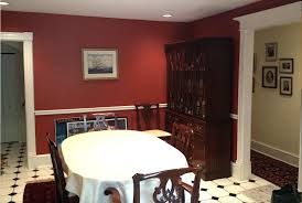 Paint idea living room dining red ideas dining room with chair rail design ideas chair rail molding and two tone paint dark wood flooring chair rail chair rail molding oscarsplace. Dining Room Before And After From Formal To Festive Annie Elliott Design