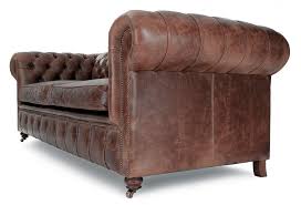 Chesterfield genuine leather antique blue three seater sofabed. Historian Vintage Leather 3 Seater Chesterfield Sofa Bed From Old Boot