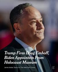 Trump Administration Removes Doug Emhoff from U.S. Holocaust Memorial  Museum Board