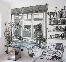 Fall In Love With Line Drawing Wall Murals Angelica Angeli Interior Murals Wall Drawing Sharpie Wall