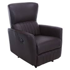 Costway Ergonomic Manual Recliner Sofa Chair Pu Leather Lounger Club Home Theater Brown Recliningsofa Manual Recliner Sofa Reclining Sofa Ergonomics Furniture
