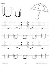 Printable Letter U Tracing Worksheet With Number And Arrow Guides Letter Tracing Worksheets Tracing Worksheets Preschool Handwriting Worksheets For Kids