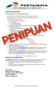 Maybe you would like to learn more about one of these? Pertamina Auf Twitter Sobat Ini Salah Satu Contoh Penipuan Rekrutmen Kerja Mengatasnamakan Pertamina Cek Info Resmi Rekrutmen Pertamina Di Https T Co Itznpoyo4k Atau Hubungi Contact Pertamina 1 500 000 Pertamina Waspadarekrutmenpalsu Https