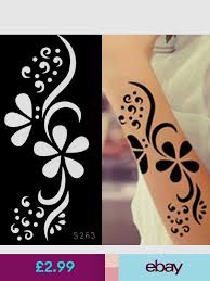 Mehndi Tribal Henna Flower Floral Design Arabic Stencils Template Hands Transfer Henna Tattoo Henna Stencils Tribal Henna