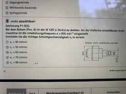 (könntet ihr da auch ein beispiel. Schnittgeschwindigkeit Berechnen Mathematik Metall