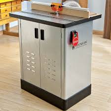 Rockler Steel Router Table Cabinet With Bench Dog Steel Top No Lift 999 99 Router Table Router Tables Router Table Top