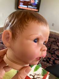 BEAUTIFUL DARK HISPANIC BABY DOLL VINYL 12" UNISEXED GLASS EYES REAL EYE  LASHES