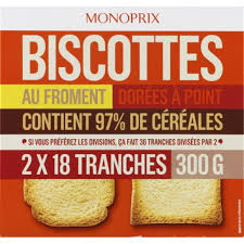 Monoprix Biscottes Au Froment Dorees A Point Monoprix Fr