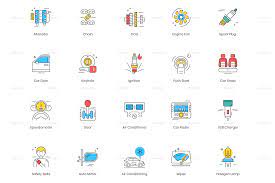Car Service Icons Car Icon Safety Belt