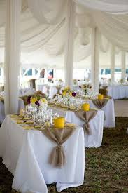 Burlap Wedding Table Burlap Wedding Table Decor Love With Yellow Ideas Vintage Chic Wedding Outdoor Wedding Reception Chic Wedding