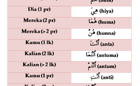 Menurut fazal mohamed (2009a), fungsi utama kata nama ialah sebagai argument, sebagai contoh budak Kata Ganti Nama Diri Ketiga Bahasa Arab