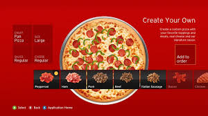 Piquing Our Geek Ordering Pizza From Your Xbox Console Cool Mom Tech Pizza Hut Pizza Hut Delivery Order Food