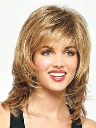 Blonde Straight Synthetic Fashionable Medium Wigs