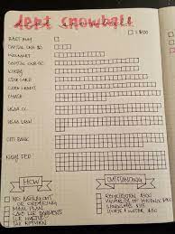 Snowball Debt Tracker Finance Bullet Journal Bullet Journal Layout Planner Bullet Journal