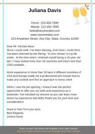 A cover letter template for resume is a document that guides you in writing your cover letter. Bartender Cover Letter Samples Templates Pdf Word 2021 Bartender Cover Letters Rb Cover Letter Example Letter Example Lettering