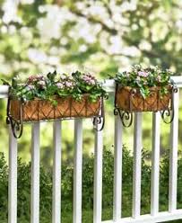 Shop for deck & railing planters in outdoor planters. Fancy Metal Railing Planters Balcony Rail Cascading Flower Box Deck Porch Fence Ebay