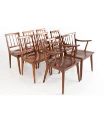 These #71 chairs are the very definition of organic modern design with their curved, sculptural form and woven papercord seats. Paul Mccobb Style Mid Century Cherry Dining Chairs Set Of 8