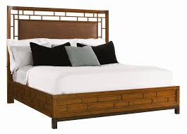 Living room furniture the tommy bahama brand is iconic for its refined interpretation of inspired island living. Tommy Bahama Home Ocean Club 352184584 King Size Paradise Point Bed With Wood Framed Woven Rattan Panel Baer S Furniture Platform Beds Low Profile Beds