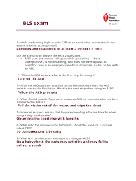 Basic Life Support Exam A Latest Written Version (Questions And Answers)  2024 | Exams Nursing | Docsity