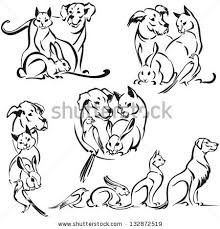 Vet Tech Tattoo Cat And Dog Tattoo Cat And Dog Drawing Vet Tech Tattoo