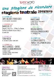 Quella appena conclusa è stata la prima stagione da direttore generale per massimiliano imbriani, che esprime il suo parere sul lavoro fatto ed i risultati raggiunti. Una Stagione Da Ricordare Il Nuovo Programma Del Teatro Kopo Brindisi New Pam It Informiamo Brindisi E Provincia