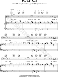 Said attribute is tantamount to a super power or special ability. Mgmt Electric Feel Sheet Music In C Minor Transposable Download Print Sku Mn0072678