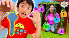 Mommy Rescues Ryan in 5 Lock Challenge! - YouTube