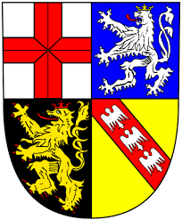 Der landkreis saarlouis, die wirtschaftsförderung untere saar, die ihk saarland, die transformationswerkstatt saar der ig metall und der verband autoregion e.v. Coat Of Arms Of Saarland Heraldry