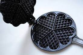 This recipe won't produce great results in a belgian waffle iron, so don't try that. Vintage Jotul Heart Shape Waffle Maker Norwegian Waffle Iron Heart Shaped Waffle Maker Waffles Waffle Maker