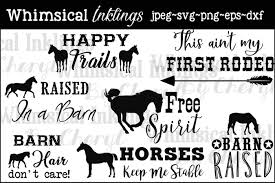 Happy Trails Horse Lovers Mini Bundle Svg Set By Whimsical Inklings Thehungryjpeg Com Lovers Ad Mini Horse Happy Adver Happy Trails Svg Horse Lover