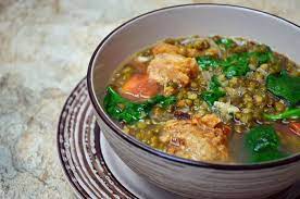 Creating this vegan mung bean soup recipe will feel quick and simple. Ginisang Munggo At Chicharon Recipe Recipes Ginisang Monggo Recipe Authentic Asian Recipes