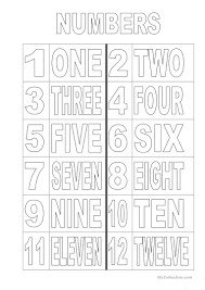 Download and print free number one coloring pages to keep little hands occupied at home; Numbers 1 12 Colouring Page English Esl Worksheets For Distance Learning And Physical Classrooms
