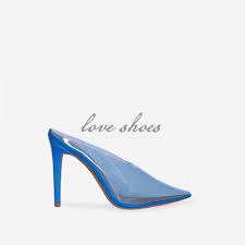 New Arrival Design Clear Pvc Vamp Stiletto Heel Open Black Pumps Light Blue Sandals Girl Close Pointed Toe Slippers Summer Mules Buy Sexy Ladies Clear Pvc High Heels Slippers Open Black Pumps