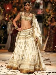 Lucknow chikankari white indian wedding party hand embroidered long front open kurti. India Bridal Week 2013 Here Comes The Bride All Dressed In White Style Beauty