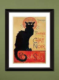 Theophile Steinlen La Tournee Du Chat Noir De Rodolphe Salis Etsy Poster Prints Tournee Du Chat Noir French Art