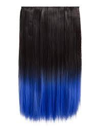 Make sure you cover the entire head and coat all of your depending on how concentrated your hair dye was, it can take anywhere between 10 and 15 washes with clarifying shampoo to completely wash out. Dip Dye One Piece Straight Hair Extensions Raven Electric Blue