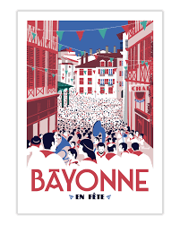 You can travel from biarritz to bayonne on tgv, ter, sncf and intercités trains. Vintage Poster Bayonne En Fete Marcel Travel Poster Size 30 X 40 Cm