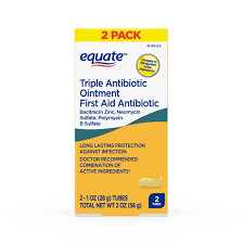 It helps prevent infection in minor cuts, counter and burns. Equate First Aid Triple Antibiotic Ointment Infection Protection 2 Oz 2 Pack Walmart Com Walmart Com