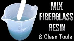 how to mix fiberglass resin clean tools