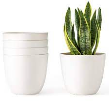 Indoor plant pots are perfect for displaying flowers and plants around the home. White Ceramic Plant Pots 6 5 Inch Plastic Planters Indoor Set Of 5 Flower Plant Pots Modern Decorative Gardening Pot With Draina Buy White Ceramic Plant Pots White Ceramic Plant Pots White Ceramic Plant