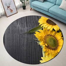 Our kitchen & table linens category offers a great selection of kitchen rugs and more. Vintage Wall Sunflower Flowers Area Rugs Bedroom Living Room Round Floor Mat Rug Ebay