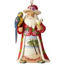 Lever moves up and down to open nutcracker mouth. Margaritaville Santa With Parrot Heartwood Creek Ornament By Jim Shore